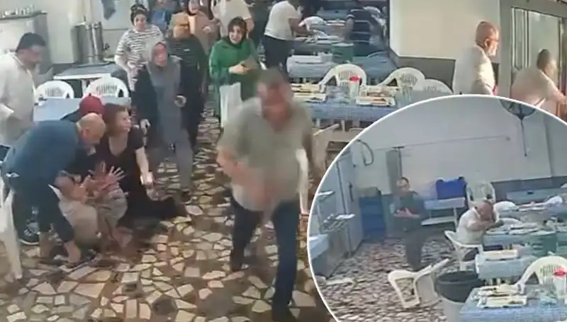 Yemekhanede Deprem Anında Duygusal Anlar: BirÇoğu Kaçtı, O Yemeğini Bırakmadı